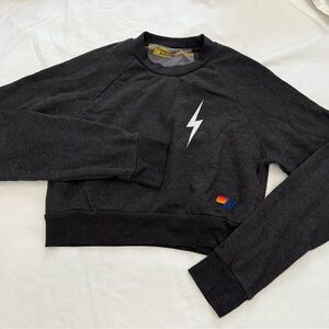 Aviator Nation  Black Lightning Bolt Women’s Sweatshirt